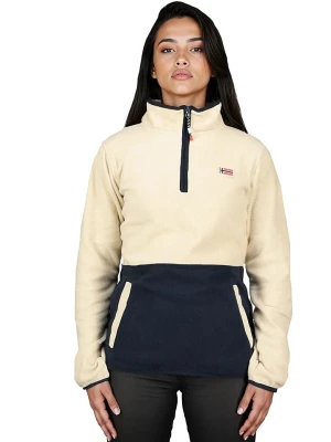 Geographical Norway Bluza polarowa "Touki" w kolorze kremowo-granatowym rozmiar: XL