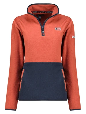 Geographical Norway Bluza polarowa "Touki" w kolorze rdzawoczerwono-granatowym rozmiar: XL