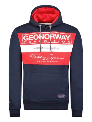 Geographical Norway Bluza w kolorze granatowo-czerwonym rozmiar: XL