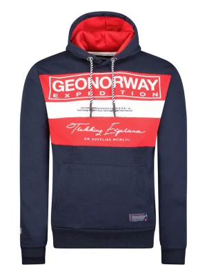 Geographical Norway Bluza w kolorze granatowo-czerwonym rozmiar: M