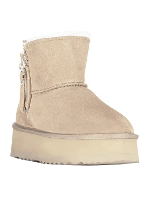 Geographical Norway Botki zimowe "Ozipcache" w kolorze beżowym rozmiar: 39