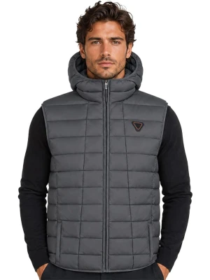 Geographical Norway Kamizelka pikowana "Vaipter" w kolorze antracytowym rozmiar: L