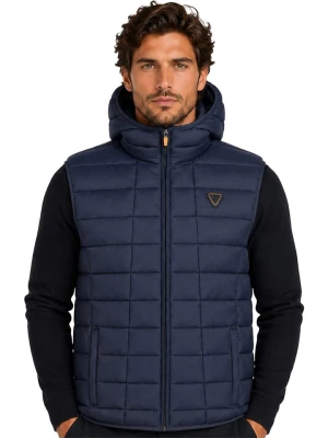 Geographical Norway Kamizelka pikowana "Vaipter" w kolorze granatowym rozmiar: S