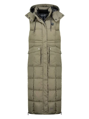 Geographical Norway Kamizelka pikowana "Varda" w kolorze khaki rozmiar: S