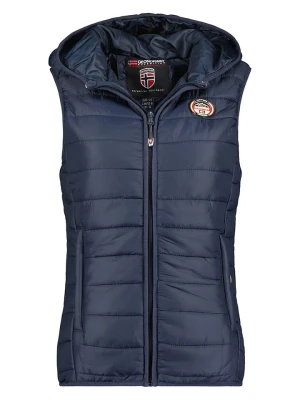 Geographical Norway Kamizelka pikowana "Vatika" w kolorze granatowym rozmiar: 140