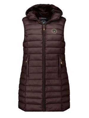 Geographical Norway Kamizelka pikowana "Vatikamap" w kolorze ciemnobrązowym rozmiar: XL