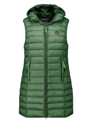 Geographical Norway Kamizelka pikowana "Vatikamap" w kolorze zielonym rozmiar: M