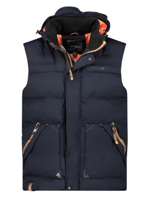 Geographical Norway Kamizelka pikowana w kolorze granatowym rozmiar: S