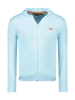 Geographical Norway Kardigan "Felinood" w kolorze błękitnym rozmiar: XL