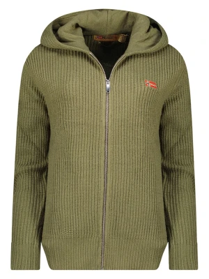 Geographical Norway Kardigan w kolorze khaki rozmiar: M