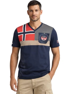 Geographical Norway Koszulka "J-Flag" w kolorze granatowym rozmiar: S