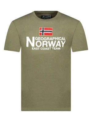 Geographical Norway Koszulka "Jacky" w kolorze khaki rozmiar: S