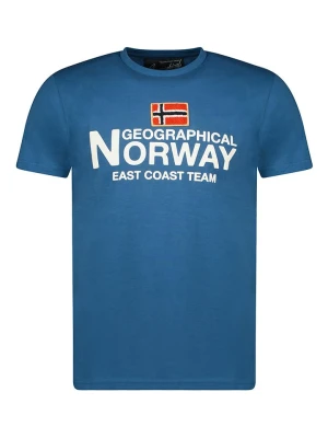 Geographical Norway Koszulka "Jacky" w kolorze niebieskim rozmiar: M