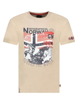 Geographical Norway Koszulka "Jacross" w kolorze beżowym rozmiar: M