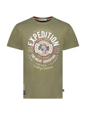 Geographical Norway Koszulka "Jaldemar" w kolorze khaki rozmiar: 152