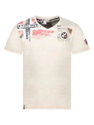 Geographical Norway Koszulka "Jamo" w kolorze beżowym rozmiar: S