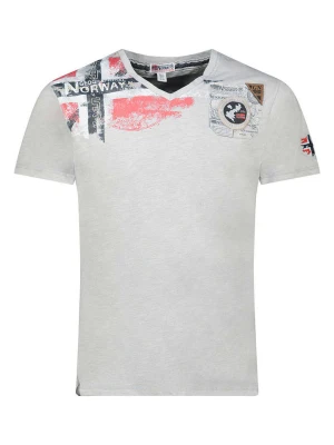 Geographical Norway Koszulka "Jamo" w kolorze jasnoszarym rozmiar: 3XL