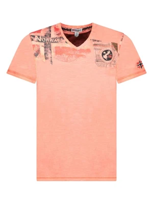Geographical Norway Koszulka "Jamo" w kolorze koralowym rozmiar: S