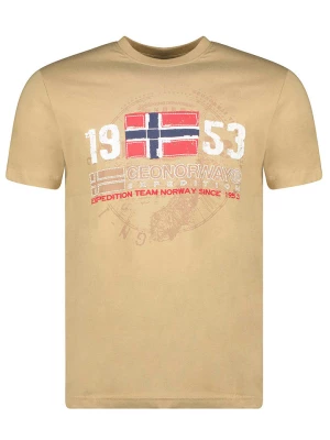 Geographical Norway Koszulka w kolorze beżowym rozmiar: 3XL