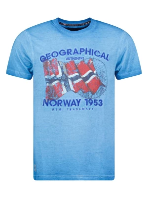 Geographical Norway Koszulka "Japoral" w kolorze błękitnym rozmiar: XL