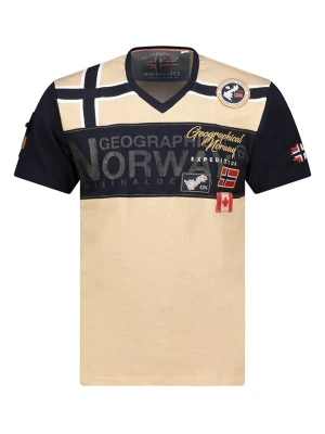 Geographical Norway Koszulka "Jaradock" w kolorze beżowym rozmiar: XXL