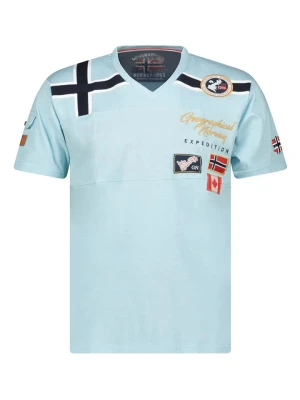 Geographical Norway Koszulka "Jaradock" w kolorze błękitnym rozmiar: M