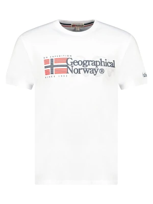Geographical Norway Koszulka "Jaramont" w kolorze białym rozmiar: S