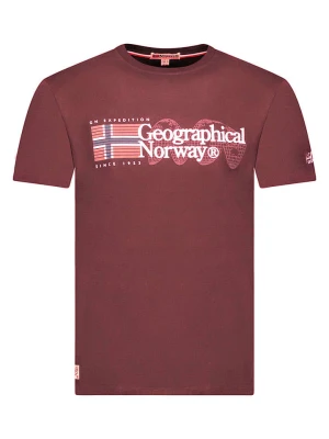 Geographical Norway Koszulka "Jaramont" w kolorze bordowym rozmiar: M