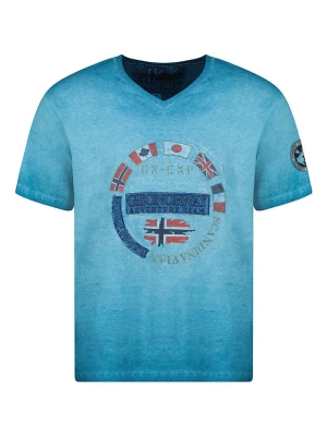 Geographical Norway Koszulka "Jarico" w kolorze niebieskim rozmiar: S