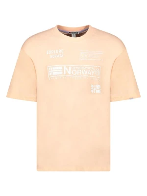 Geographical Norway Koszulka "Jartin" w kolorze brzoskwiniowym rozmiar: XXL