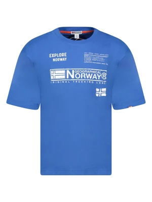Geographical Norway Koszulka "Jartin" w kolorze niebieskim rozmiar: XXL