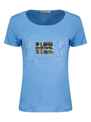 Geographical Norway Koszulka "Jassy" w kolorze niebieskim rozmiar: XL