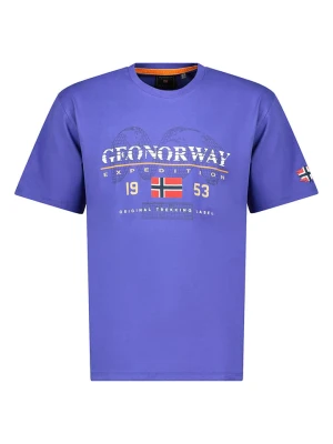 Geographical Norway Koszulka "Jecking" w kolorze niebieskim rozmiar: XL