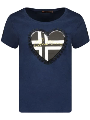 Geographical Norway T-shirt "Jeduction" w kolorze granatowym rozmiar: XL