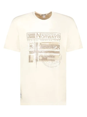 Geographical Norway Koszulka "Jegory" w kolorze kremowym rozmiar: S