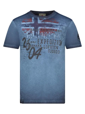 Geographical Norway Koszulka "Jelegant" w kolorze niebieskim rozmiar: 128
