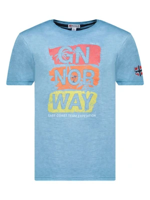 Geographical Norway Koszulka "Jemilio" w kolorze błękitnym rozmiar: XXL