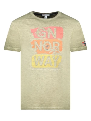 Geographical Norway Koszulka "Jemilio" w kolorze khaki rozmiar: L