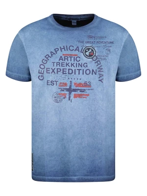 Geographical Norway Koszulka "Jergen" w kolorze niebieskim rozmiar: 164