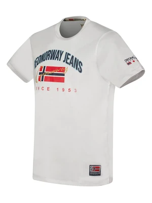 Geographical Norway Koszulka "Jhagen" w kolorze białym rozmiar: L