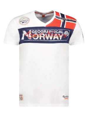 Geographical Norway Koszulka "Jidney" w kolorze białym ze wzorem rozmiar: 164