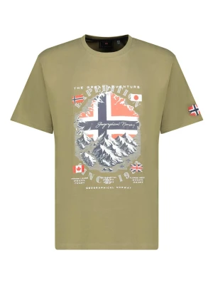 Geographical Norway Koszulka "Jilief" w kolorze khaki rozmiar: XXL