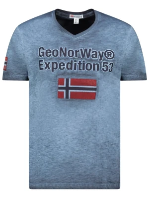 Geographical Norway Koszulka "Jimdo" w kolorze niebieskim rozmiar: S