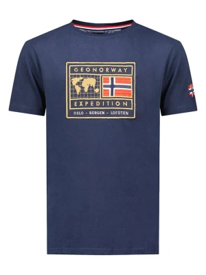 Geographical Norway Koszulka "Jofoten" w kolorze granatowym rozmiar: 176