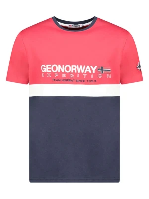Geographical Norway Koszulka "Jollegio" w kolorze czerwono-biało-granatowym rozmiar: 140
