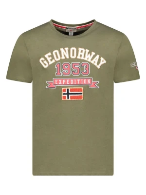 Geographical Norway Koszulka "Jollegio" w kolorze khaki rozmiar: 164