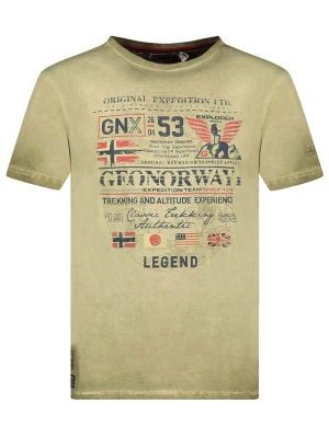 Geographical Norway Koszulka "Jorick" w kolorze khaki rozmiar: S