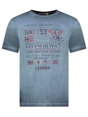 Geographical Norway Koszulka "Jorick" w kolorze niebieskim rozmiar: S