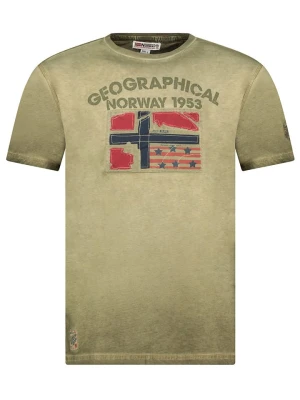 Geographical Norway Koszulka "Jotz" w kolorze khaki rozmiar: M