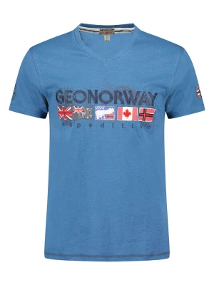 Geographical Norway Koszulka "Jouky" w kolorze niebieskim rozmiar: 140